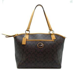 ❌SOLD❌Coach Signature Coated Canvas/Leather Tote Bag